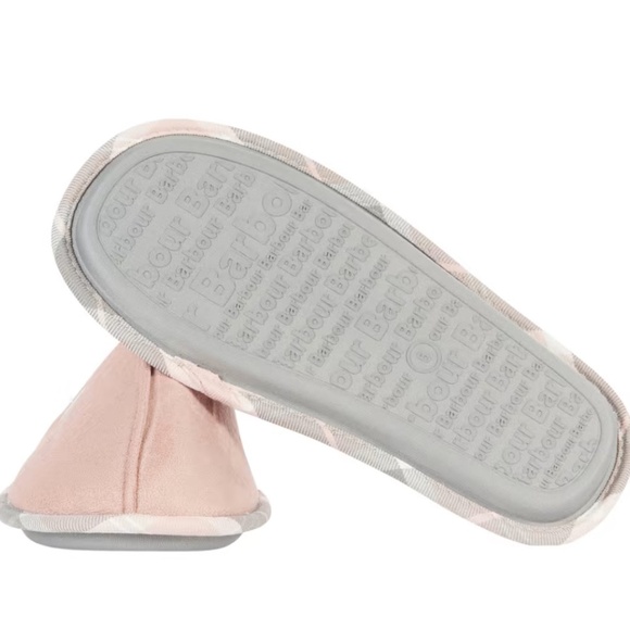 BARBOUR  Baby Pink Suede Upper Simone slippers UK 4 - Picture 2 of 11